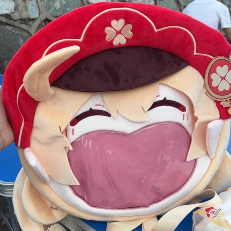 

Kawaii аниме игра Genshin Impact Klee косплей Itabag Лолита для девочек забавный большой рот прозрачная сумка на плечо рюкзак подарок для фанатов