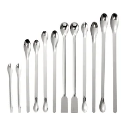 Chemical Spatula Scoop Thickened Spoon Lab Scoops Micro Stainless Steel Ladle Sampling Miniature