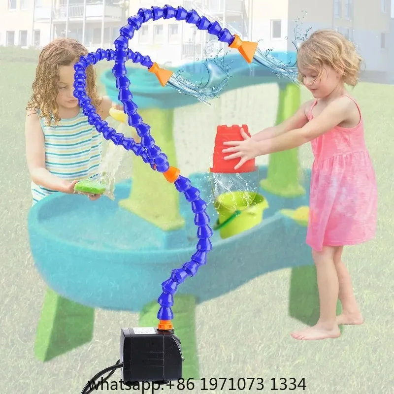 Water Table Pump - Adjustable Double Universal Joint Pipe, Fun Kids Outdoor Water Table Toys Accessories, Safe to Use with 10ft