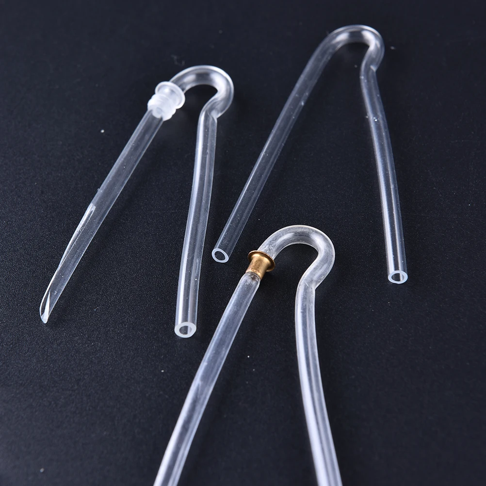 【1PC R Shape Preformed BTE Earmold Tubing With Tube Lock Clear Hearing Aid Sound Tube】