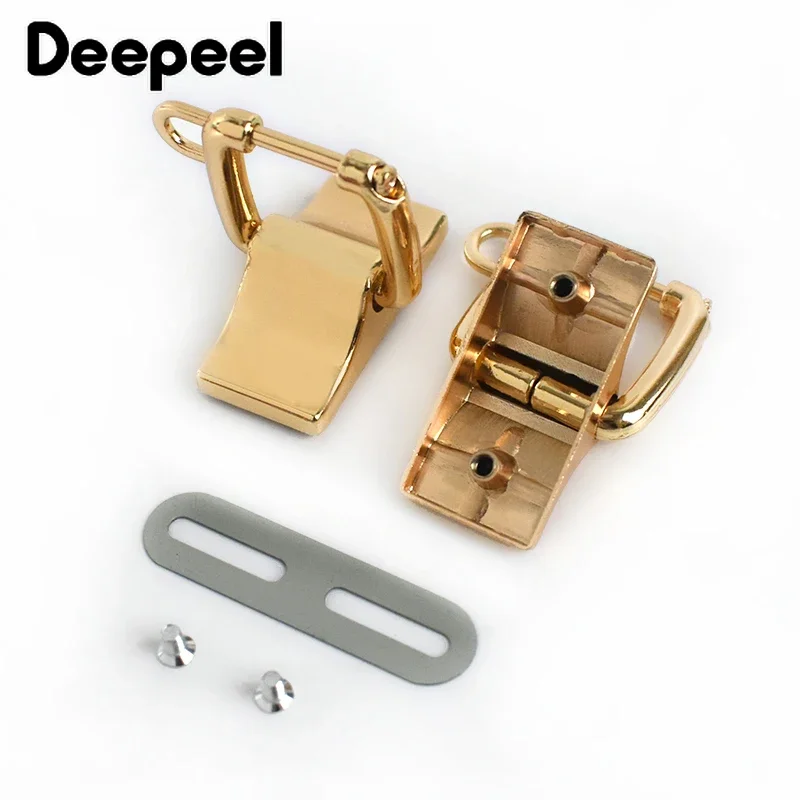 1/2Pcs Fashion Natural Plastic Bamboo Bag Handle with Metal Buckles Handles Purse Frame Kiss Clasp DIY Bags Sewing  Accessories