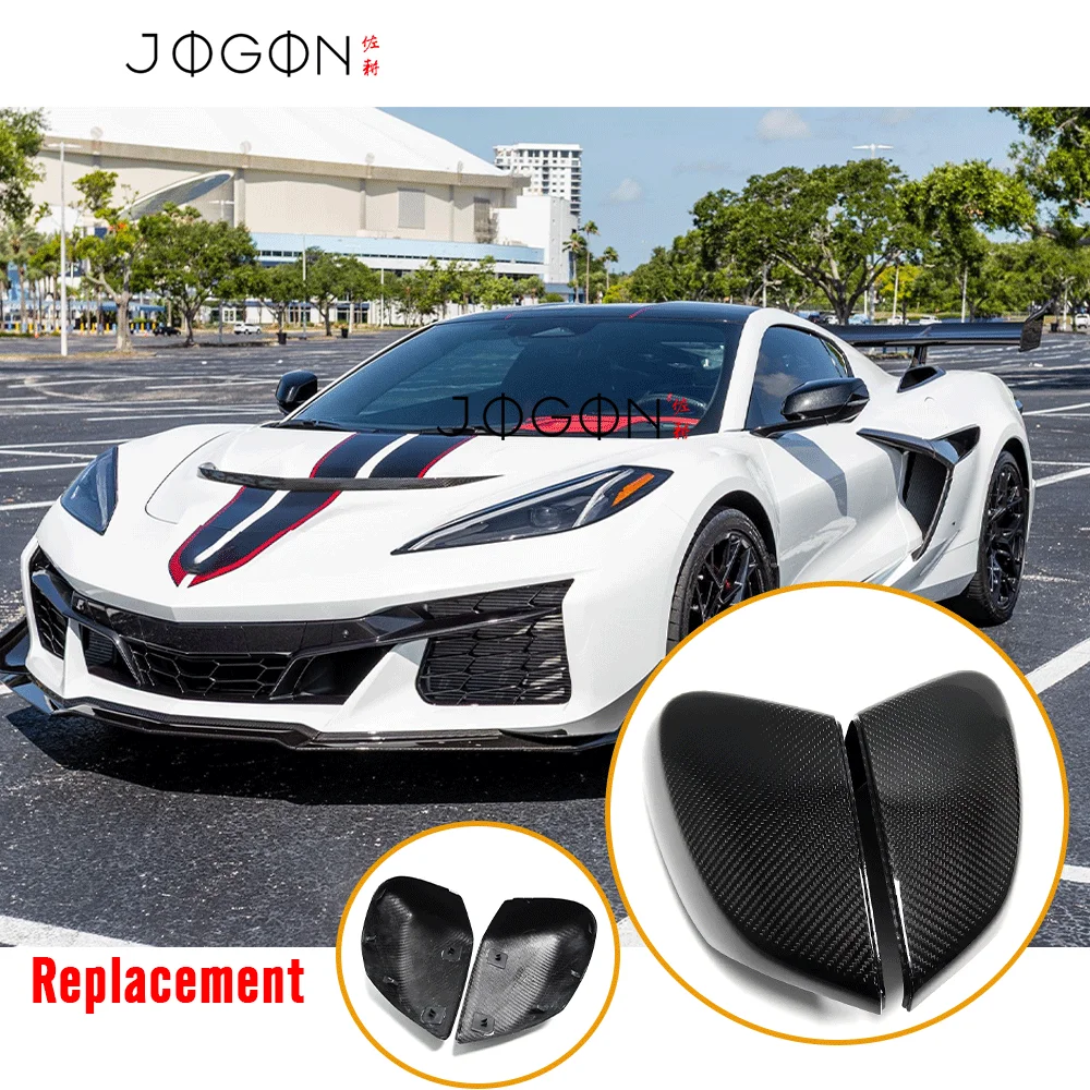 Replacement Real Carbon Fiber Side Mirror Shell Cover For Chevrolet Corvette C8 Stingray ZR1 ZR1X Coupe HTC 2LZ 3LZ 2020-2026