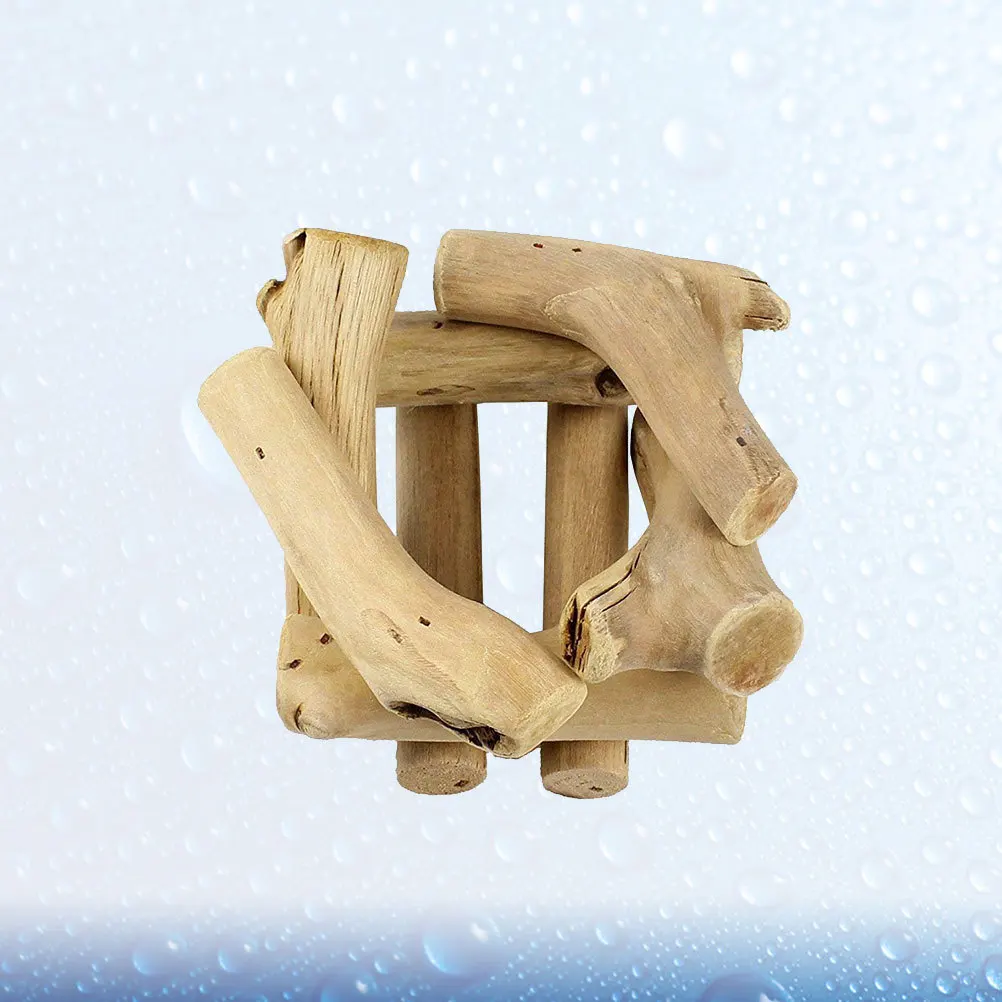 

Rustic Wooden Flowerpot Stand Air Pineapple Holder Thick Wood Plants Holder Candlestick Rack for Table Balcony Garden