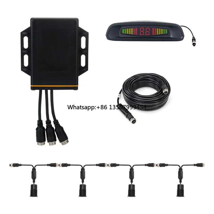 

IP69K Waterproof Universal Fit Car Parking Sensor Ultrasonic Radar Front/Rear 9V-24V Reverse Aid for Bus School Bus Small