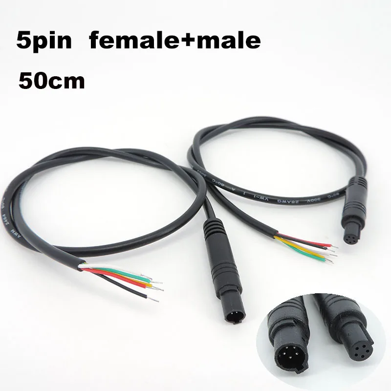4Pin 5Pin 6Pin 8pin core Car Rear View Camera male female connector extend cord Cable for car Jack wire Recorder Rear Tail line