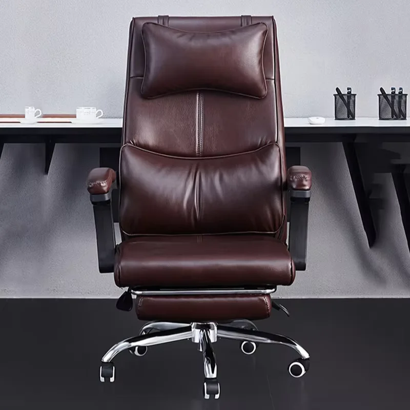Italian Leather Office Chair Rotating Gaming Designer Computer Office Chair Nordic Luxury Cadeiras De Escritorio Furniture
