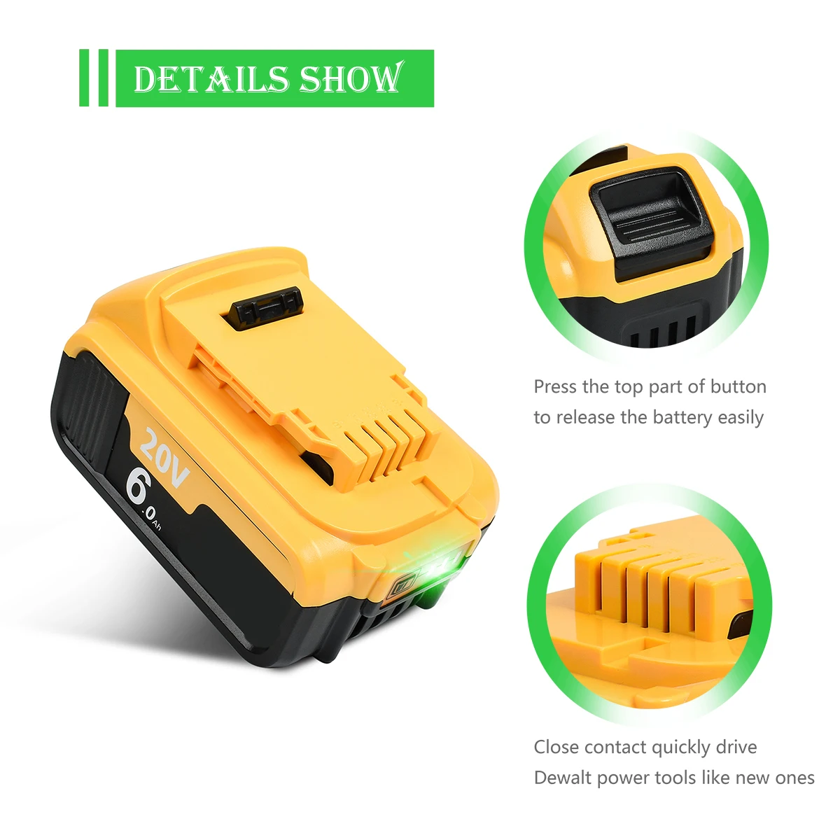 Dewalt DCB200 20v 4。0ah/6。0ah/9.0Ah交換dewaltと互換性18v/20vツールバッテリー + バッテリー充電器