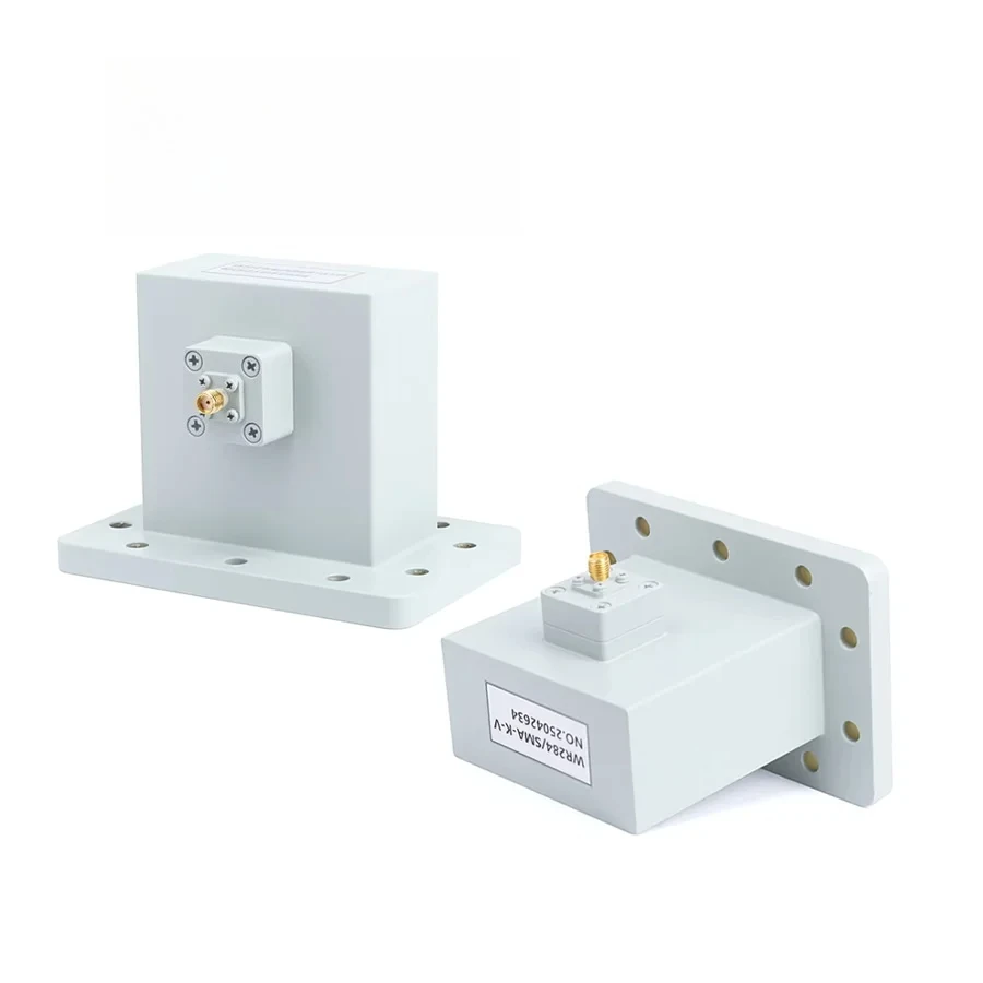 WR-284 To for Female Right Angle Waveguide To Coax Adapter with FDP32 Flange 50 Ohm 2.6-3.95GHz