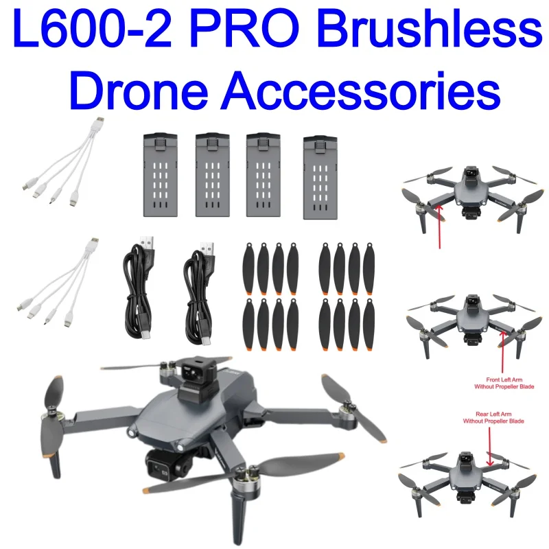 L600-2 PRO Drone Battery 7.4V 4500mAh Drone Motor  Arm Propeller USB Line Parts For L600-2 PRO Drone Accessories L600-2 Batery