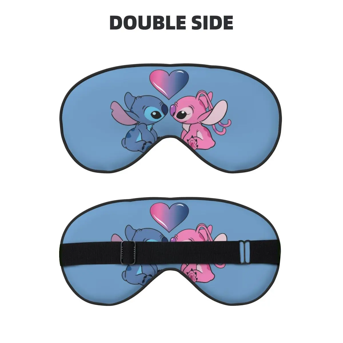 Stitch And Angel Sleep Mask for Side Sleeper 100% Light Blocking Sleeping Eye Mask Cover for Women Men