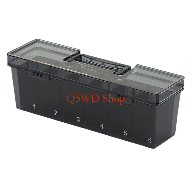Q5WD Multifunctional See Through Parts Box Feature Ergonomic Grip And Customizable Interior Space