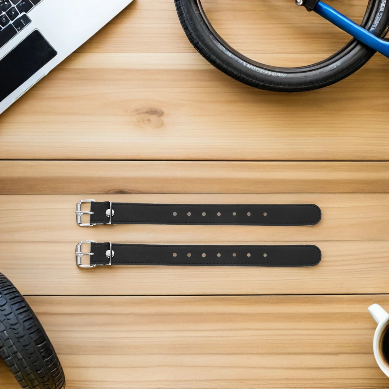 

6pcs Kids Bike Basket Pu Straps Front Basket Attachment For Girls Bike, Sturdy Detachable Bicycle Cargo Belt, Universal Fit For