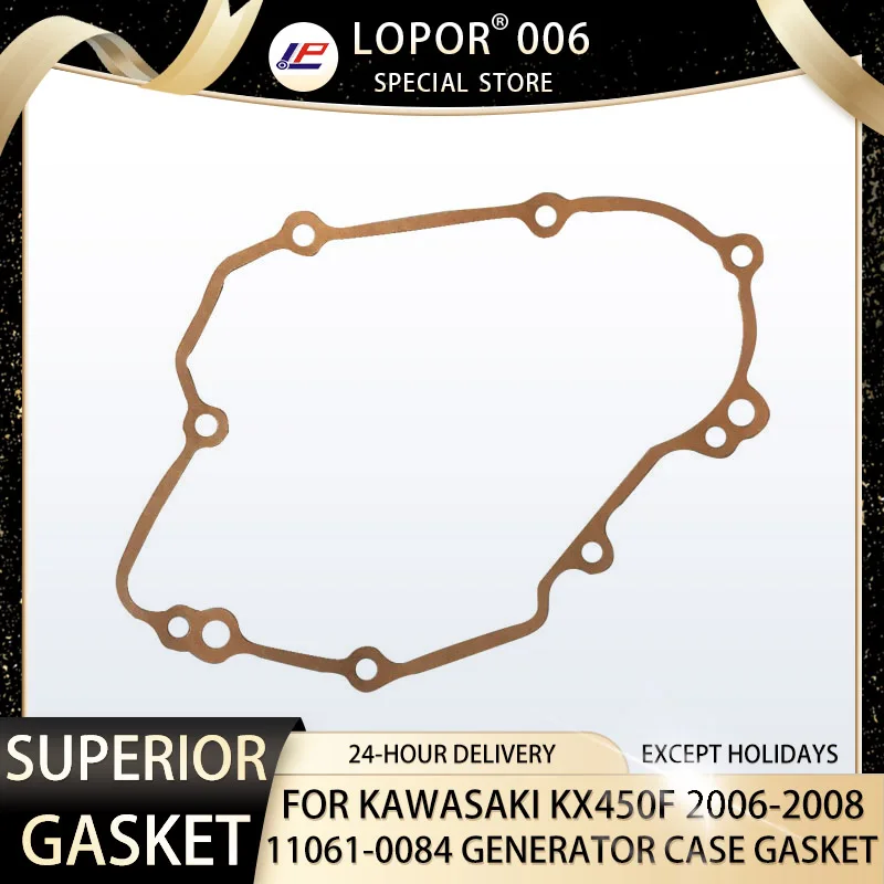 

Lopor Motorcycle Engine Crankcase Generator Case Gasket For Kawasaki KX450F 2006 2007 2008 11061-0084 KX450 KX 450 F