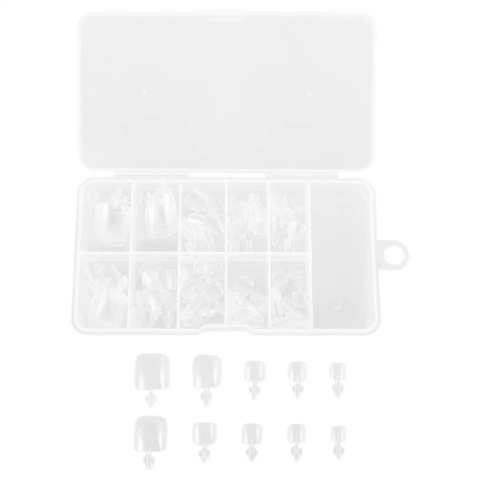 

100 Pcs Toe Nail Extensions Full Cover Clear Plastic Tips Strong Adhesion Artificial Nail Forms for Feet Suitable Daily Life