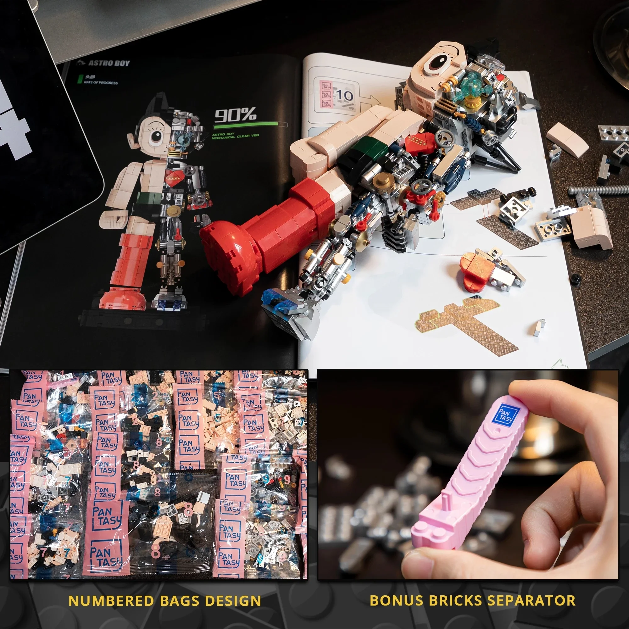 86203 Astro Boy Toy Building Blocks Kit,Collectible Build-and-Display Model for Home or Office Anmine Bricks Toys Gifts Kids