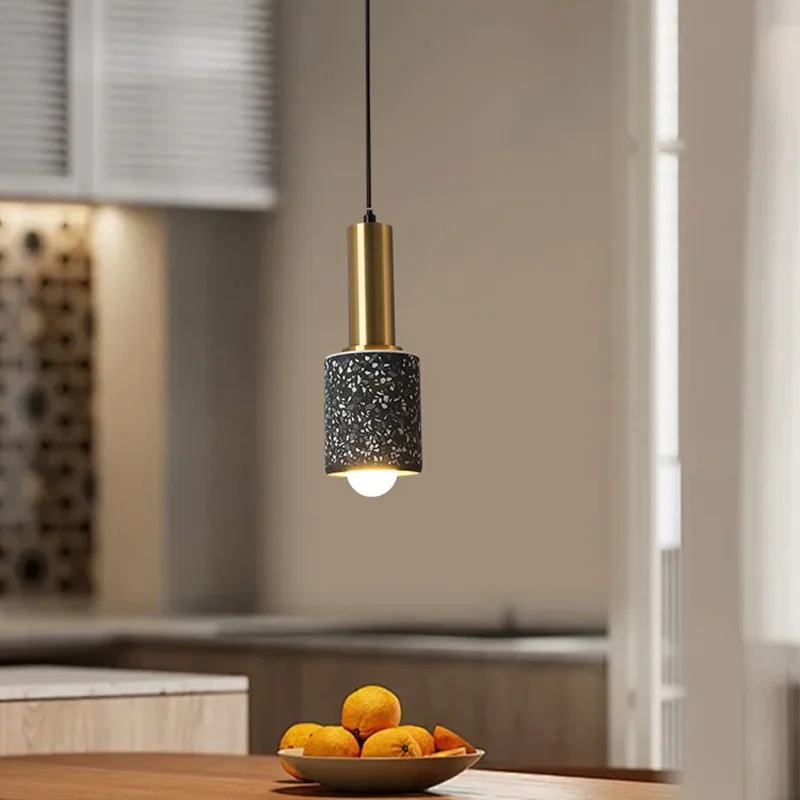 IWHD Witte Terrazzo LED Hanglampen Nordic Moderne Woondecoratie Woonkamer Verlichting Bar Loft Keuken Hanglamp Lamparas