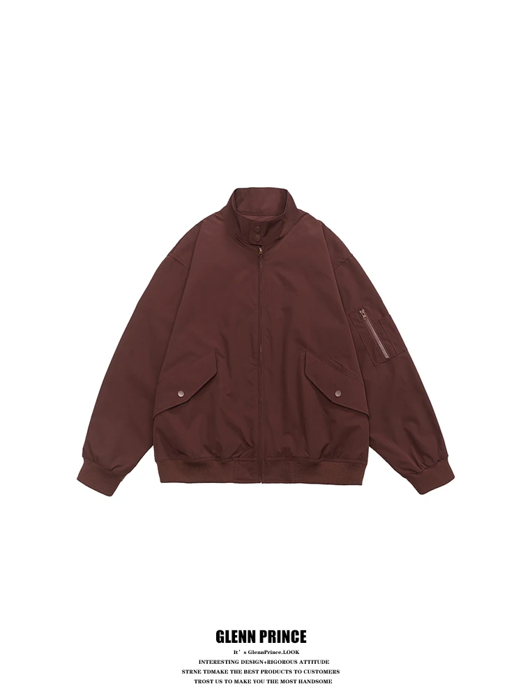 

Мужская куртка GPstudio в стиле ретро, японская куртка-бомбер с воротником-стойкой, весенняя рабочая одежда