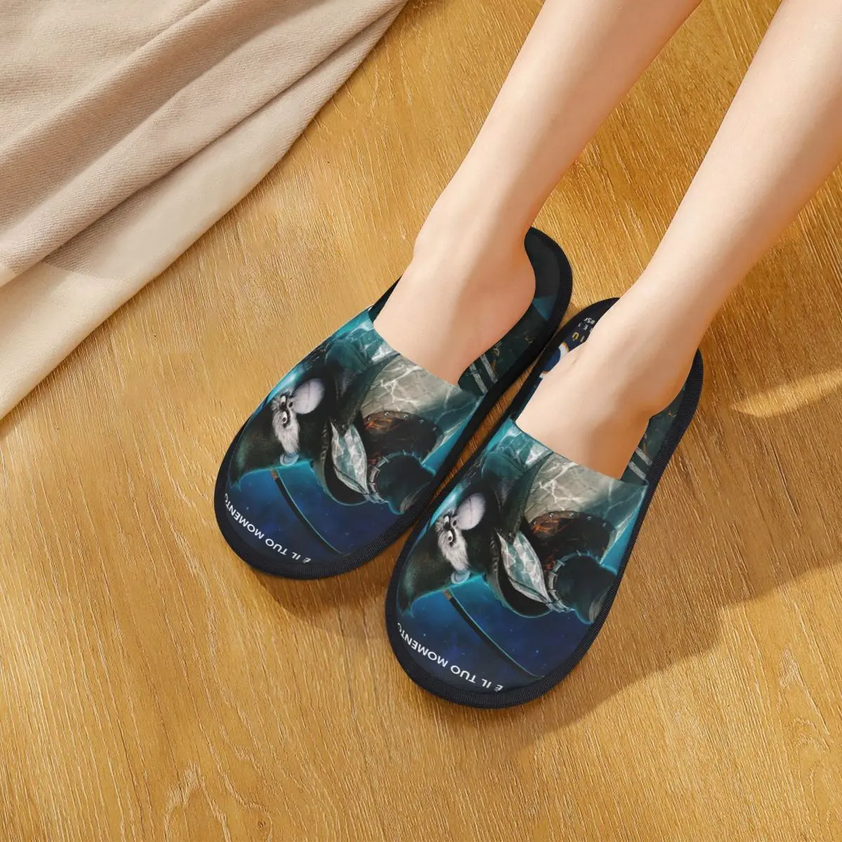 Gorilla Sing 2 Movie Cartoon Furry Slippers Anti-skid Musical Comedy Soft Household Fur Slides Slippers Living Room #5