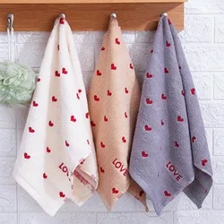 Heart-Shaped Face Towel, Pure Cotton, Thick, Absorbent, Soft, Couple, New, 2024, 3 Pack