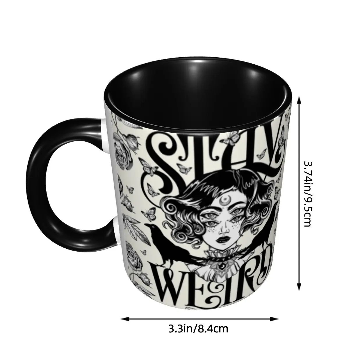 Stay Weird Coffee Mugs DIY Customized Halloween Witch Ceramic Mug Cup Creative Gift