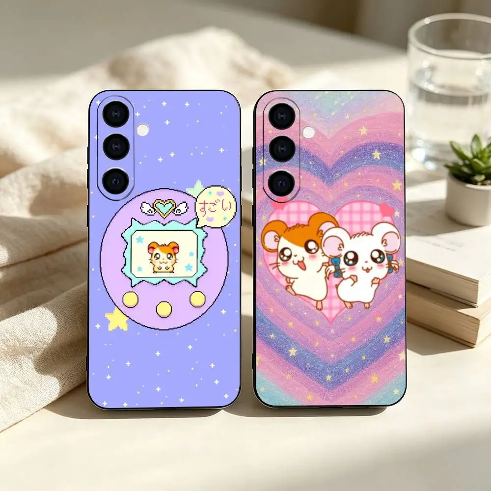 H-Hamtaro Maiden Adorable Cartoon  Black Soft Silicone Phone Case For Samsung Galaxy A71 A72 A73 A51 & Other Related Models