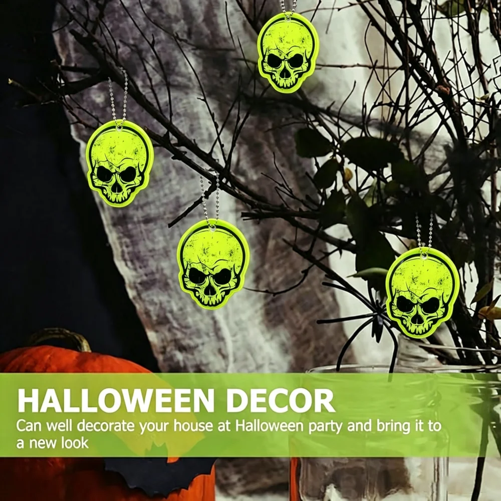 Lustiger Totenkopf-Anhänger, kreatives, modisches Nachtdekorations-Schlüsselanhänger-Rucksack-Accessoire, kleines Halloween-Geschenk – Detail 2