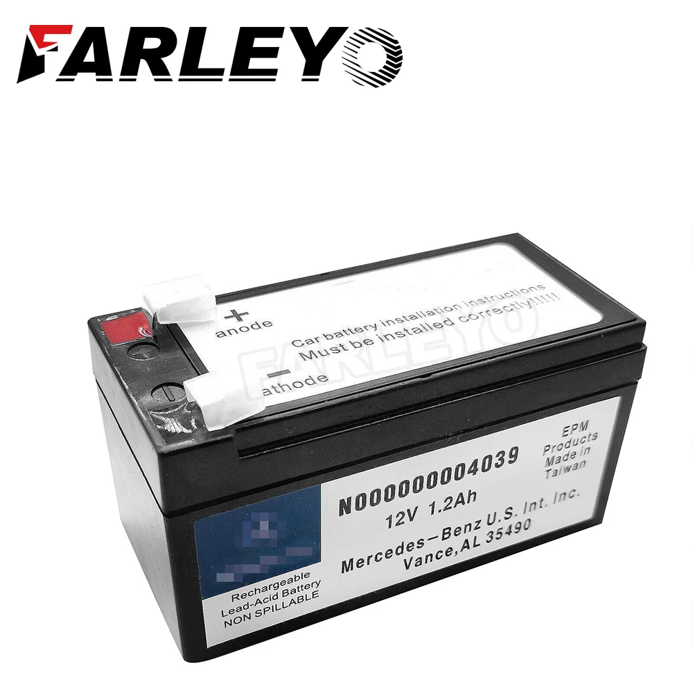 N000000004039 Автомобильный аварийный аккумулятор Farleyo для Mercedes-Benz A E ML GL GLA GLE GLK S Class W221 X204 W166 E300 12 В 1,2 Ач