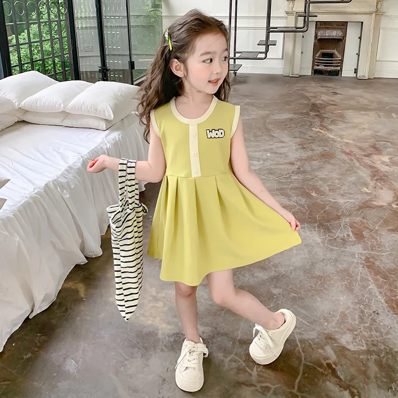 Girls' Dress Summer 2024 New Girl's Treasure Princess Dress Fashionable Children's Clothing Dopamine Summer Dress Girls' Dress