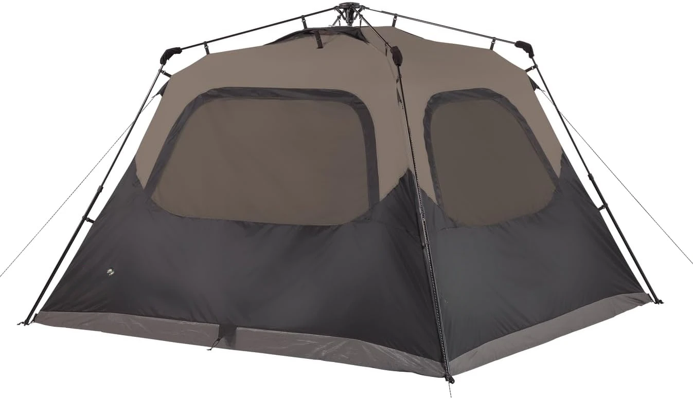 Tent with 1-Minute Setup, 4/6/8/10 Person Instant Tent with Weatherproof Floor, Pre-Attached Poles, Air Vent, & Carry Bag