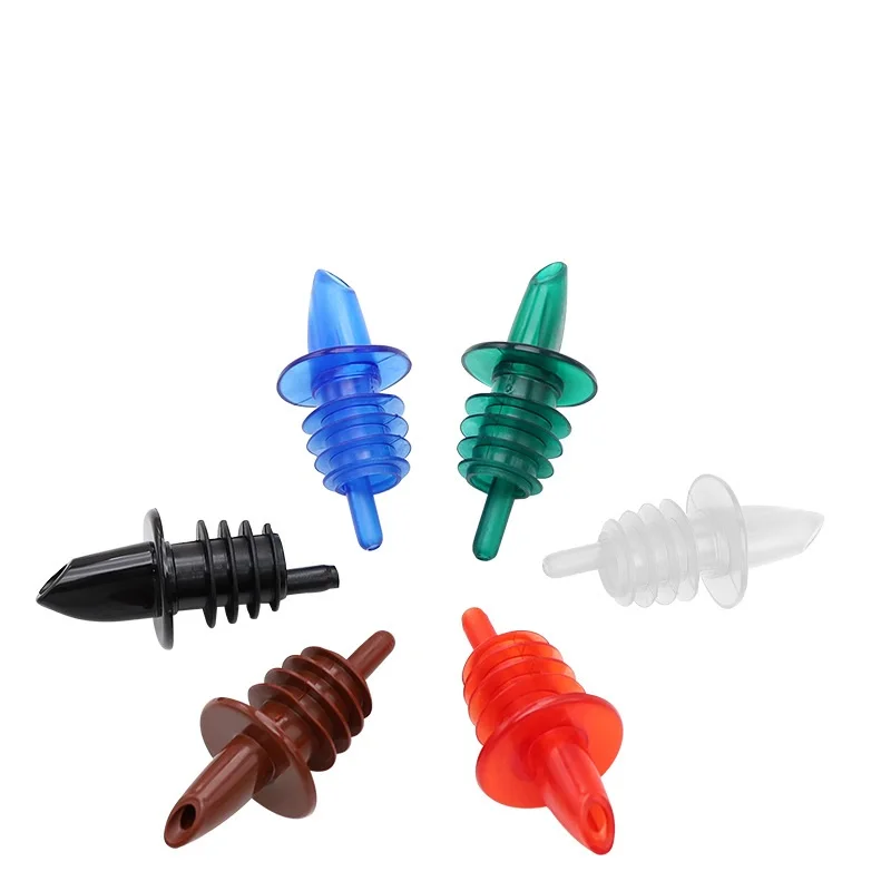 

1000pcs Wholesale Bartending Props Color Whiskey Pourer Easy To Operate Translucent Soft Glue Flair Bottle For Bar Accessories