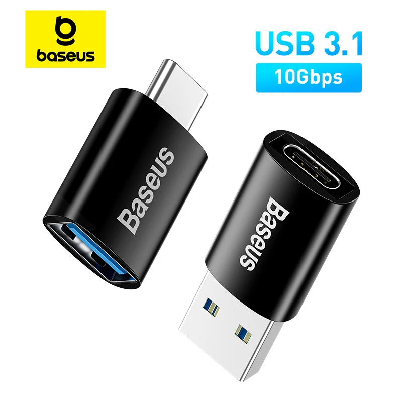 Baseus USB 3.1 Adapter OTG Type C to USB Adapter Female Converter For Macbook pro Air Samsung S20 S10 USB OTG Connector