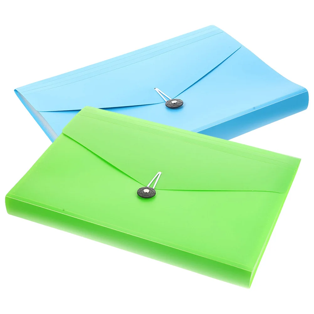 Organizzatore di file per fisarmonica da 2 pezzi Cartella portadocumenti espandibile multistrato portatile adatta per riporre ricevute di piccole fatture