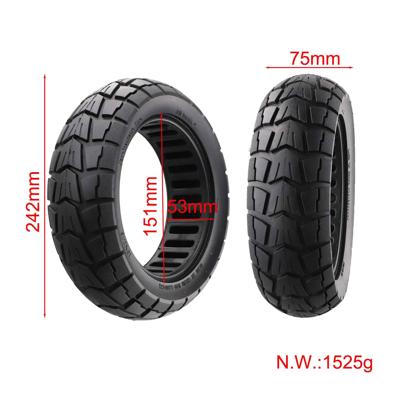 

Practical Quality New Tire Tyre Tubeless Wearproof 10x2.75-6.5 70/65-6.5 Black E-Scooter Excellent Replacement