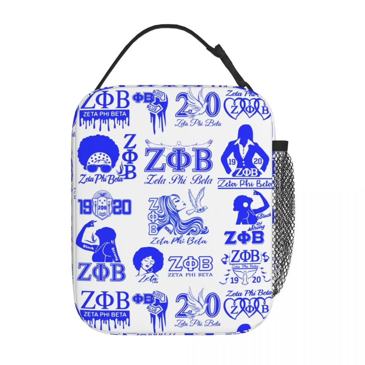 مخصص زيتا فاي بيتا اليونانية شعار معزول حقيبة الغداء ل برودة الحرارية الغذاء علب الاغذية أطفال مدرسة الأطفال حقيبة محمولة الحقائب #3