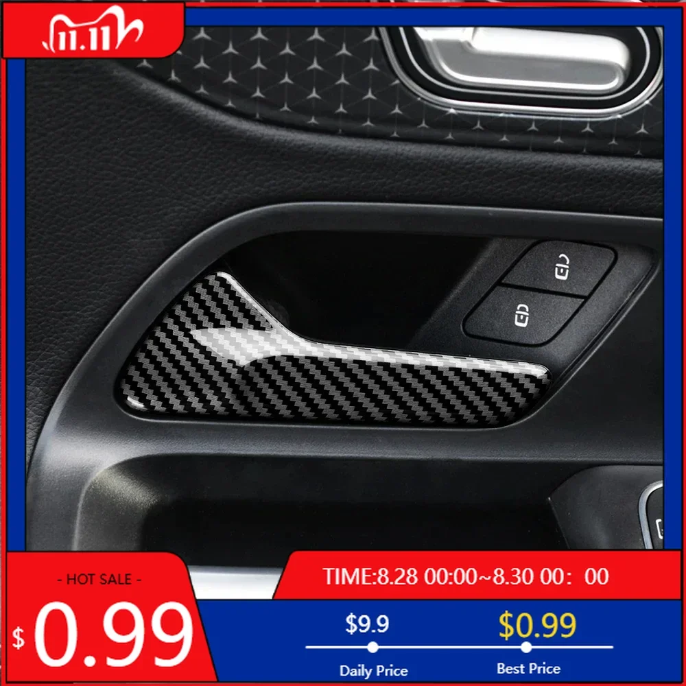 

Interior Stickers Carbon Fiber ABS Car Door Handle Trim Cover For Mercedes Benz B Class W247 GLA H247 GLB X247 EQA EQB 2019-2025