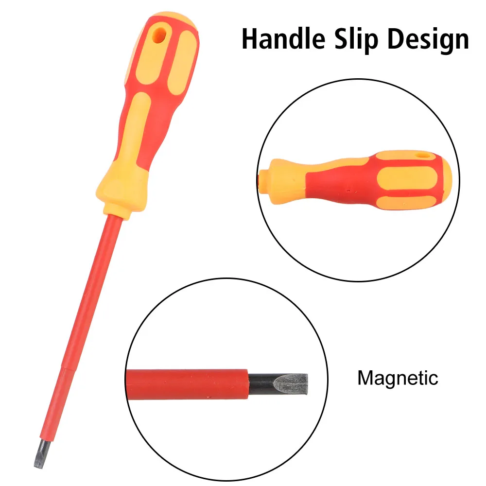 Magnetic Screwdriver Multifunctional Screwdriver Set Insulated Phillips Slotted Bits For Electrician Hand Tools Electrician