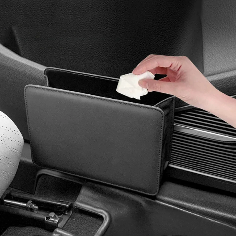 Auto Seite Tür Faltbare Mülleimer PU Leder Multifunktions Lagerung Box Auto Organizer Sitzlehne Hängende Lagerung Tasche Mülleimer