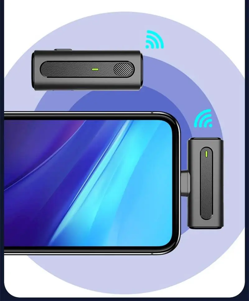 K91 Mini Wireless Lavalier Mic Portable Noise Reducition Audio Recording Microphone For IPhone Android With Charging Box
