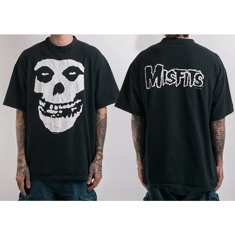 Camiseta Casual de la Banda Misfits, Estilo Rock, Hardcore, Punk, para Hombre y Mujer, Marca de Lujo, Nueva Colección 2026