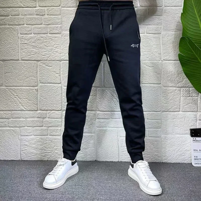 2024 Spring Autumn Men\'s Black Golf Wear Tennis Pants High Quality Elasticity Fashion Casual Breathable Sports Trousers Clothing