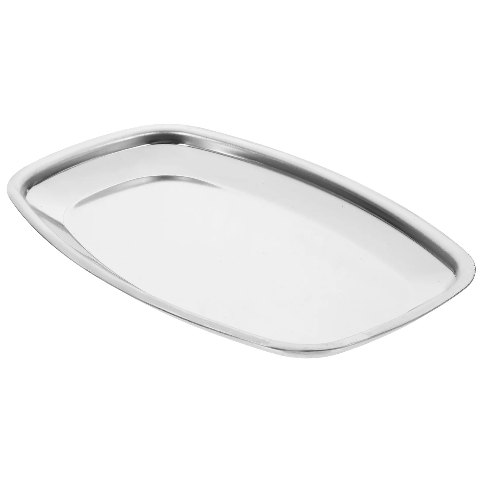 

Rectangular Stainless Steel Tray Fine Workmanship for Food Serving Snack Storage Portable Design Serving Tray Dish Towel