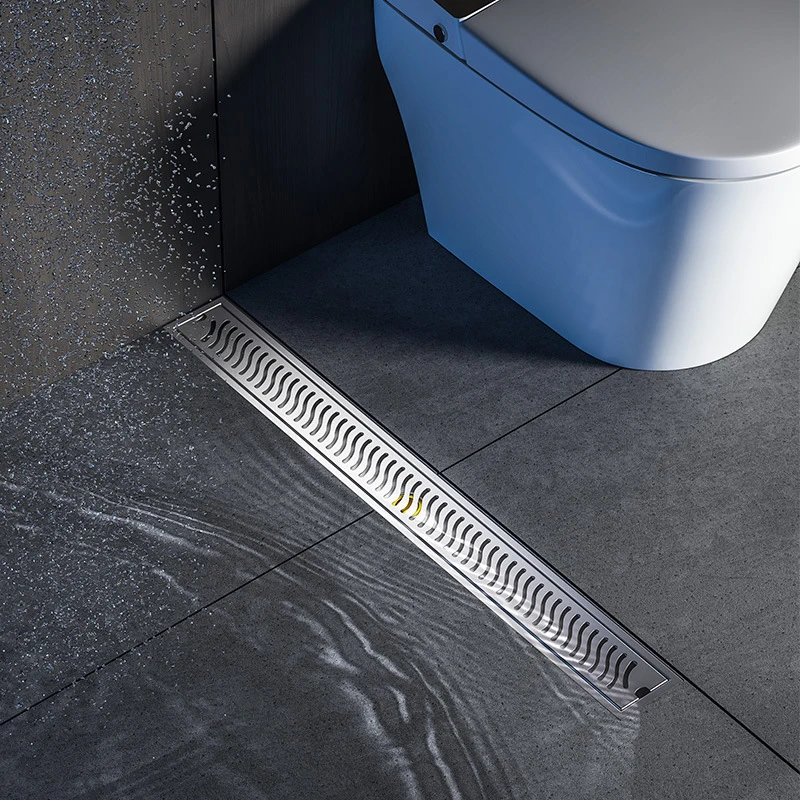 Bathroom Shower Drain Bright 304 Stainless Steel Floor Drain Copper Waste Drain Anti-Odor 20-60cm