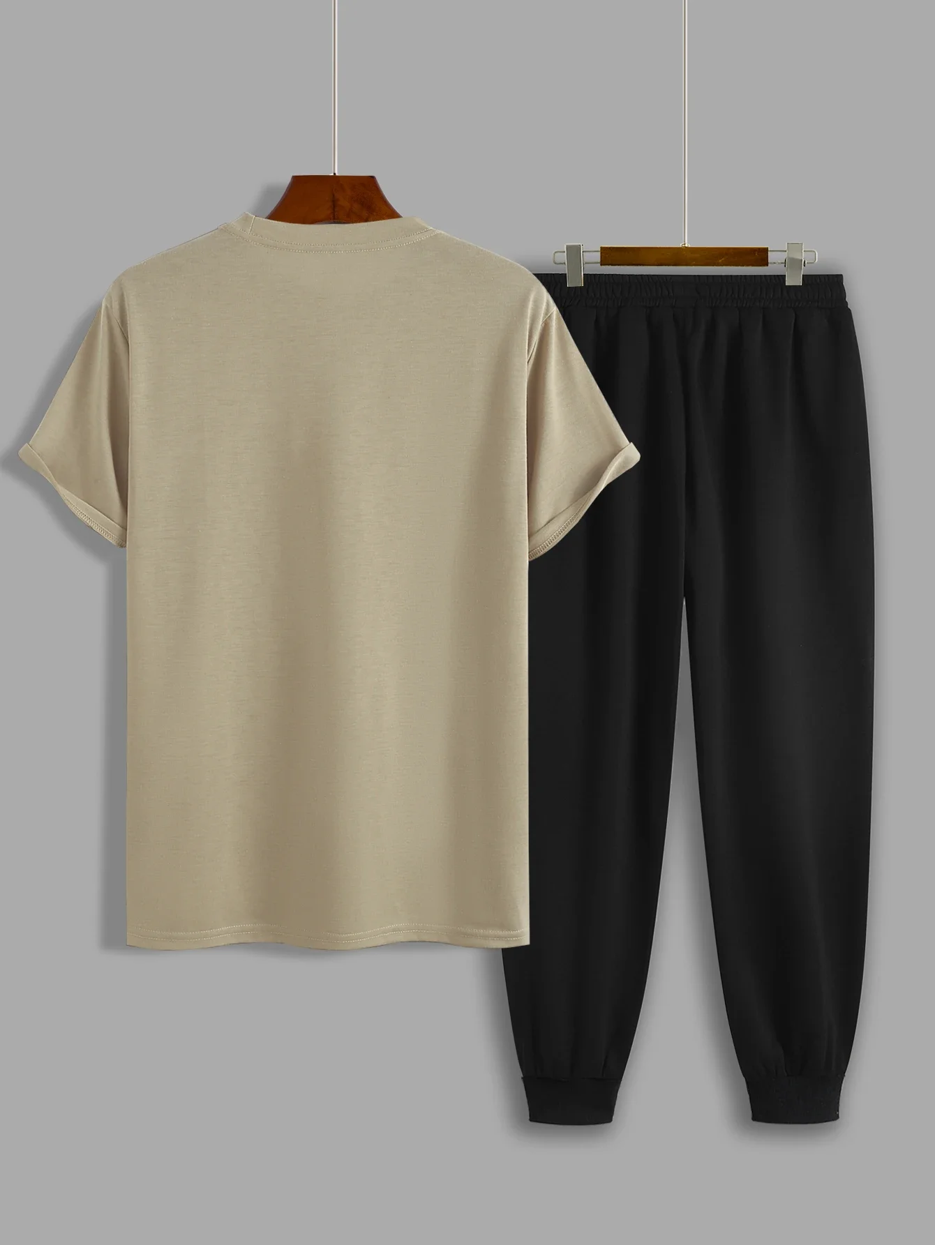 Short-sleeved trousers suit, white, trendy anime print "Extravagant" for casual travel