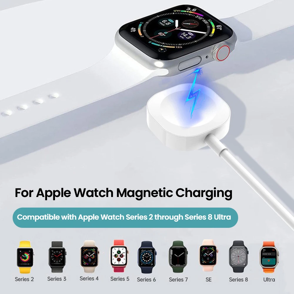 Carregador de Relógio 2.5w para iPhone IWatch1/2/3/4/5/6/7/8/9/10/SEPD Carregador Magnético Sem Fio Série 2-Série 11/Ultra 1/2