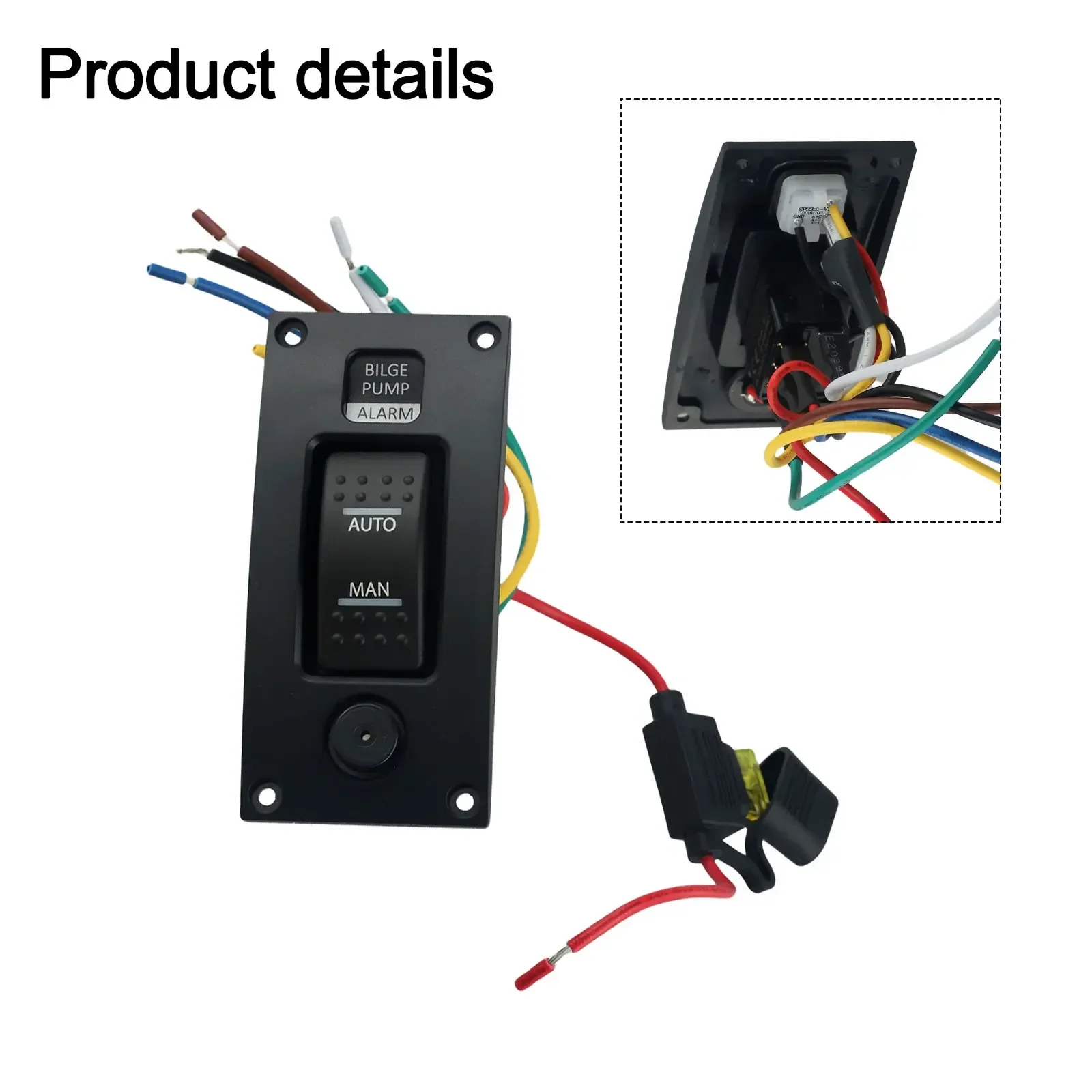 

High Quality Hot Switch Panel Pump Accessories Automatic-Off-Manual 20 A Fuse 3-Way Curved Shaped Plastic DC 12V 20A