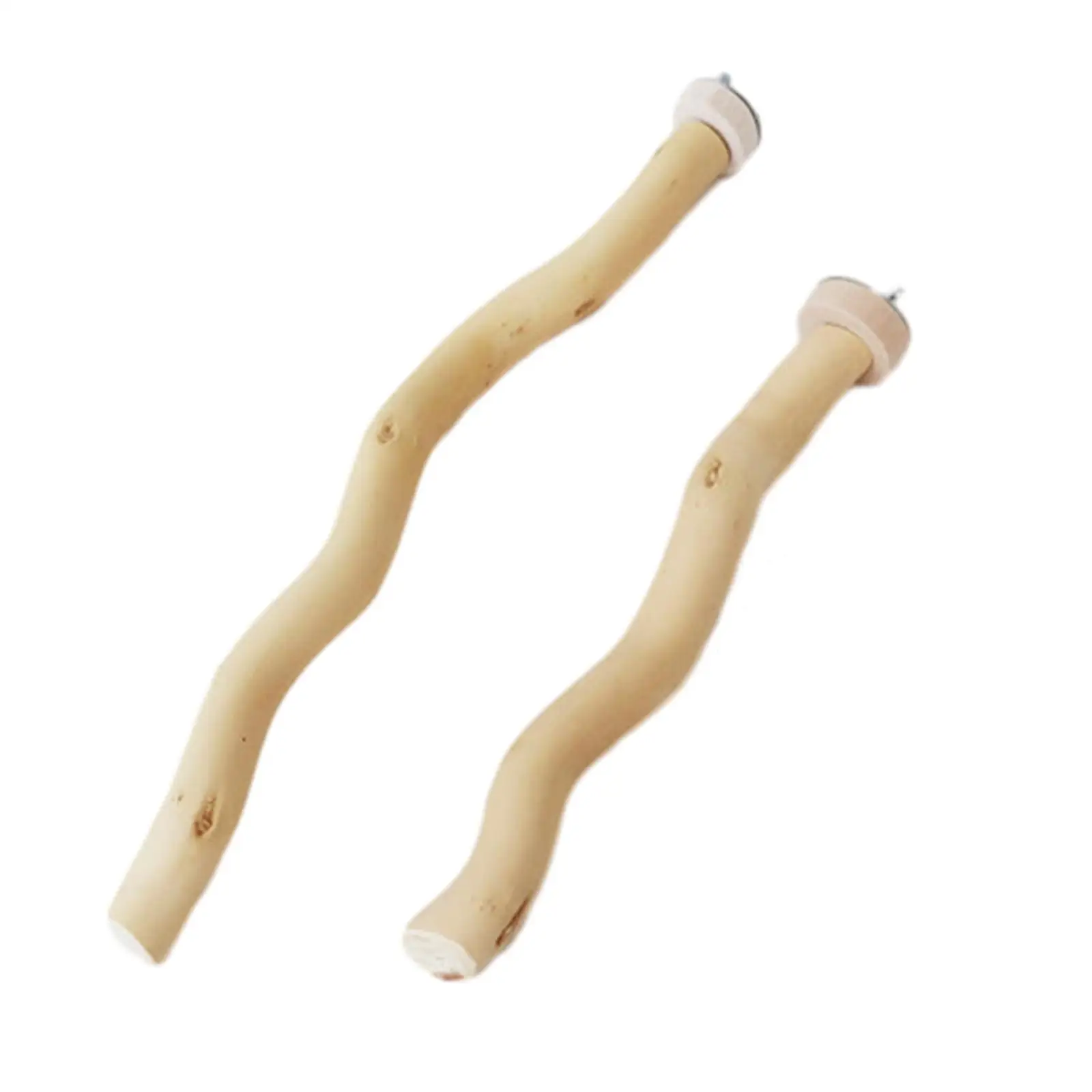 Percha de madera natural para pájaros – Trepar y afilar garras - imagen 3