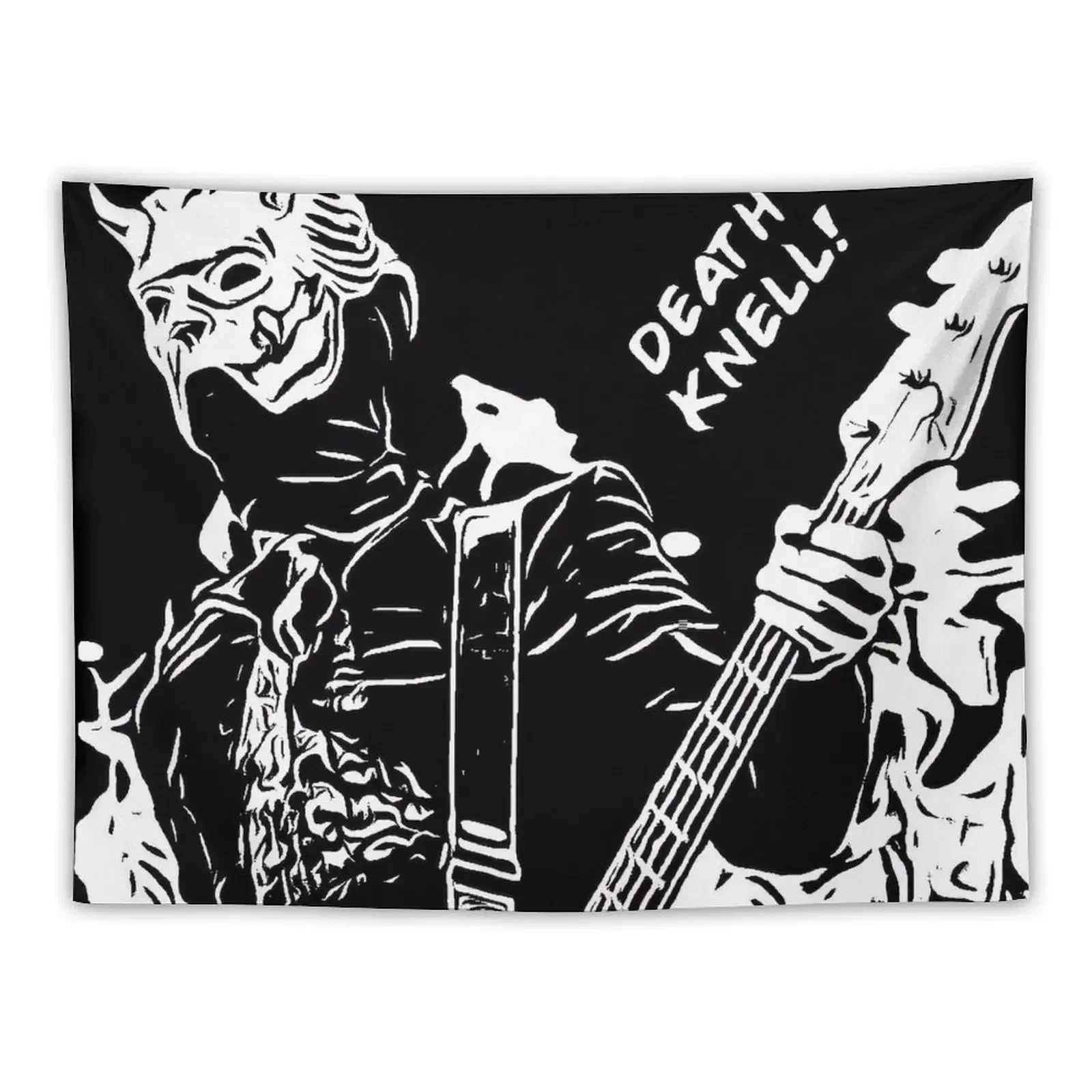 GHOST BAND NAMELESS GHOUL INSPIRED COMIC COVER DESIGN black ink Tapestry Bedroom Decor Decoration Bedroom Tapestry