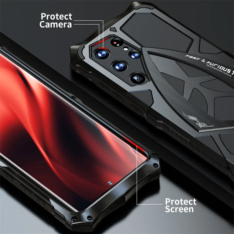 

For Samsung Galaxy S26 S25 Ultra Case Original Metal Armor Military Shockproof Rubber Full Rugged Cover S24 S23 Ultra S25 Shell
