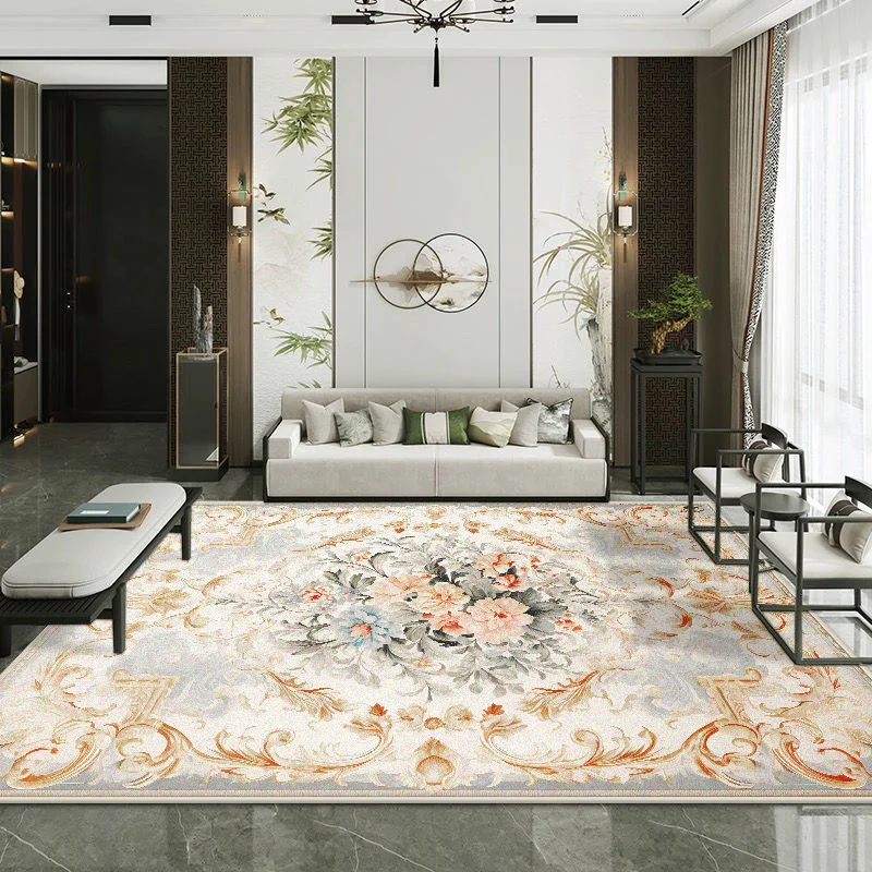 Vintage European Style Rugs for Living Room Large Size 3D Printed Carpets Dining Room Center Rug Fluffy Antiskid Floor Cover Mat