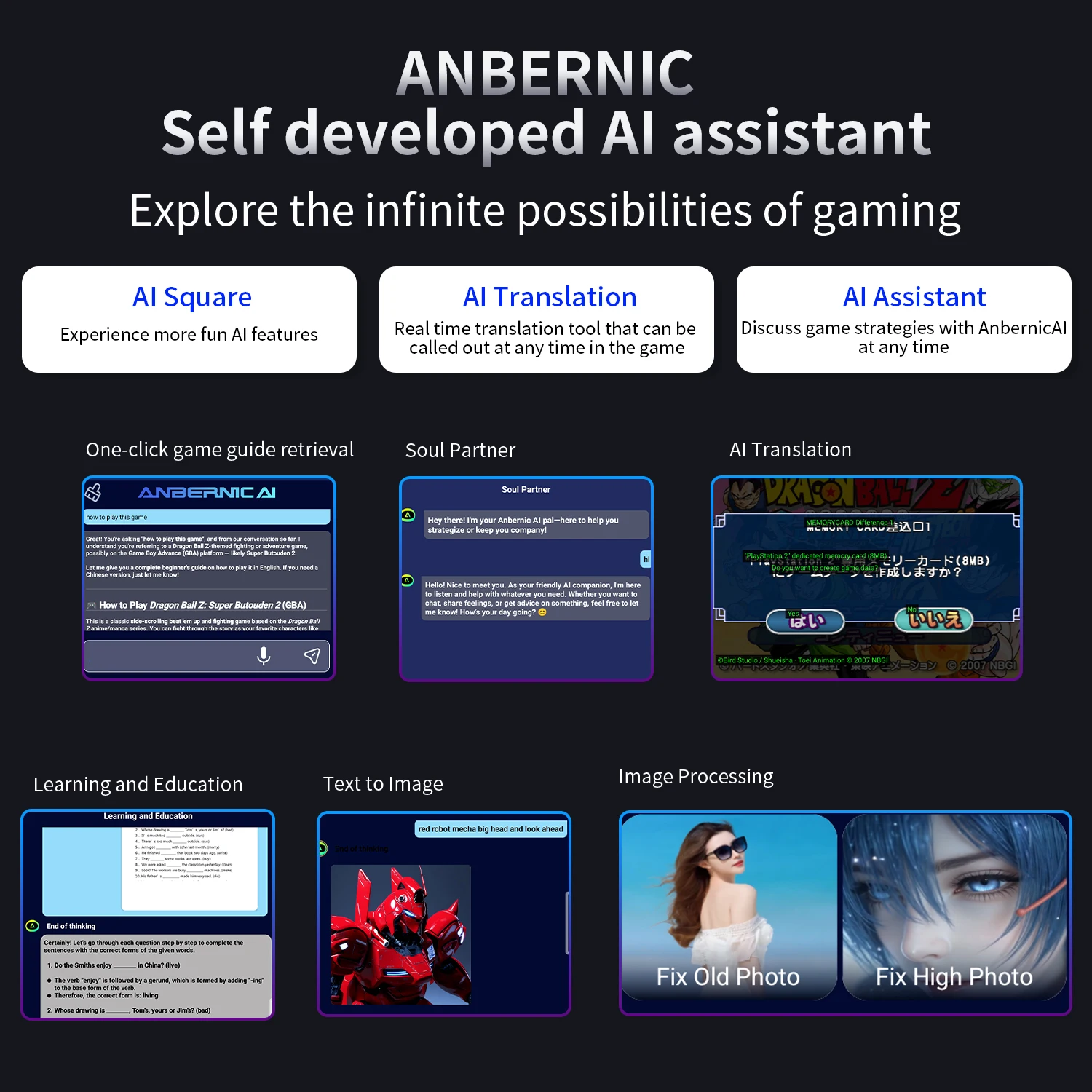 Anbernic RG 477M ريترو لعبة وحدة التحكم أندرويد 14 الأبعاد 8300 لعبة لاعب 4.7 بوصة LTPS في الخلية عرض RGB قاعة المقود RG477M